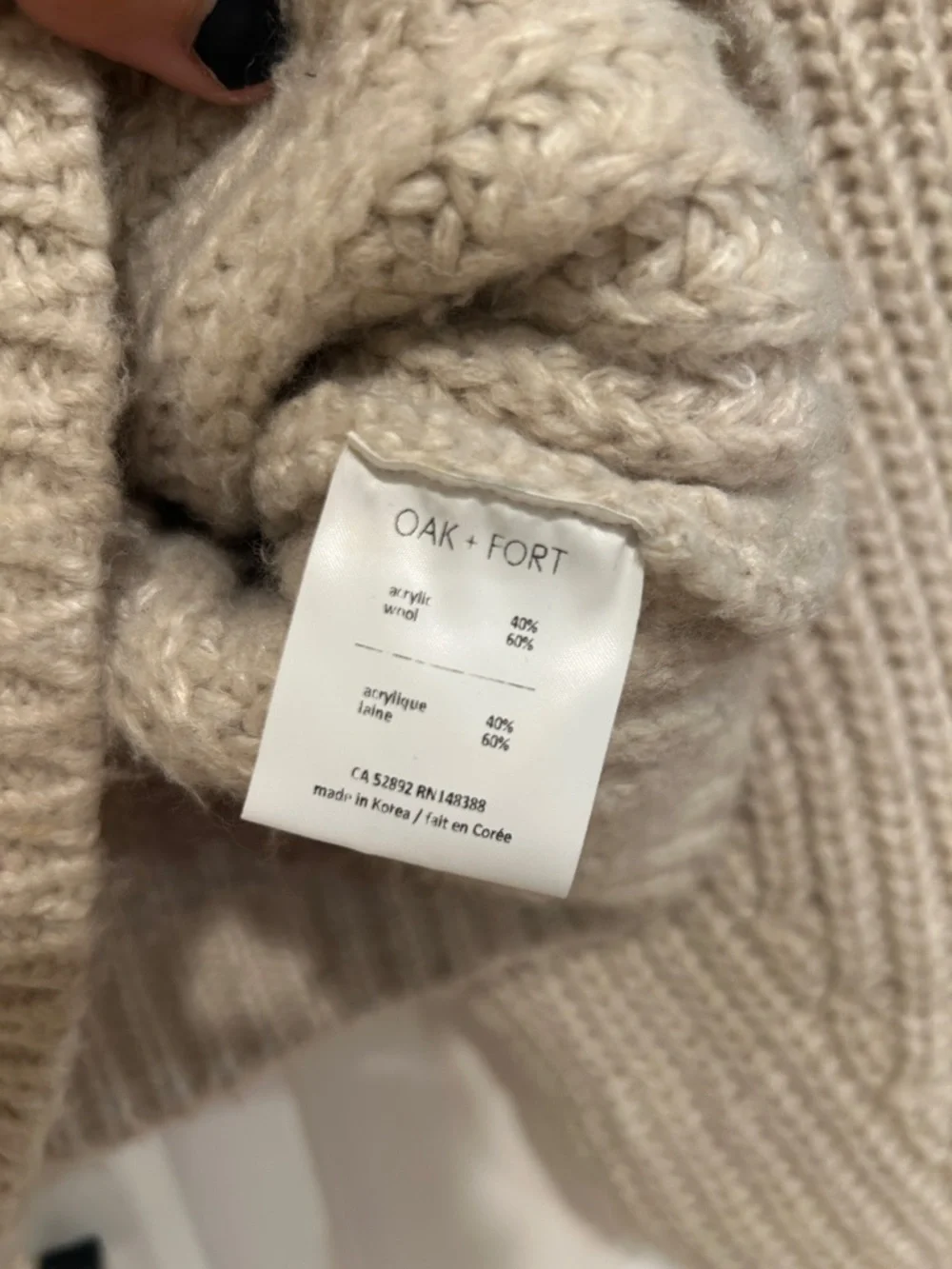 Oak and Fort chunky knit cardigan - Picture 6 of 9